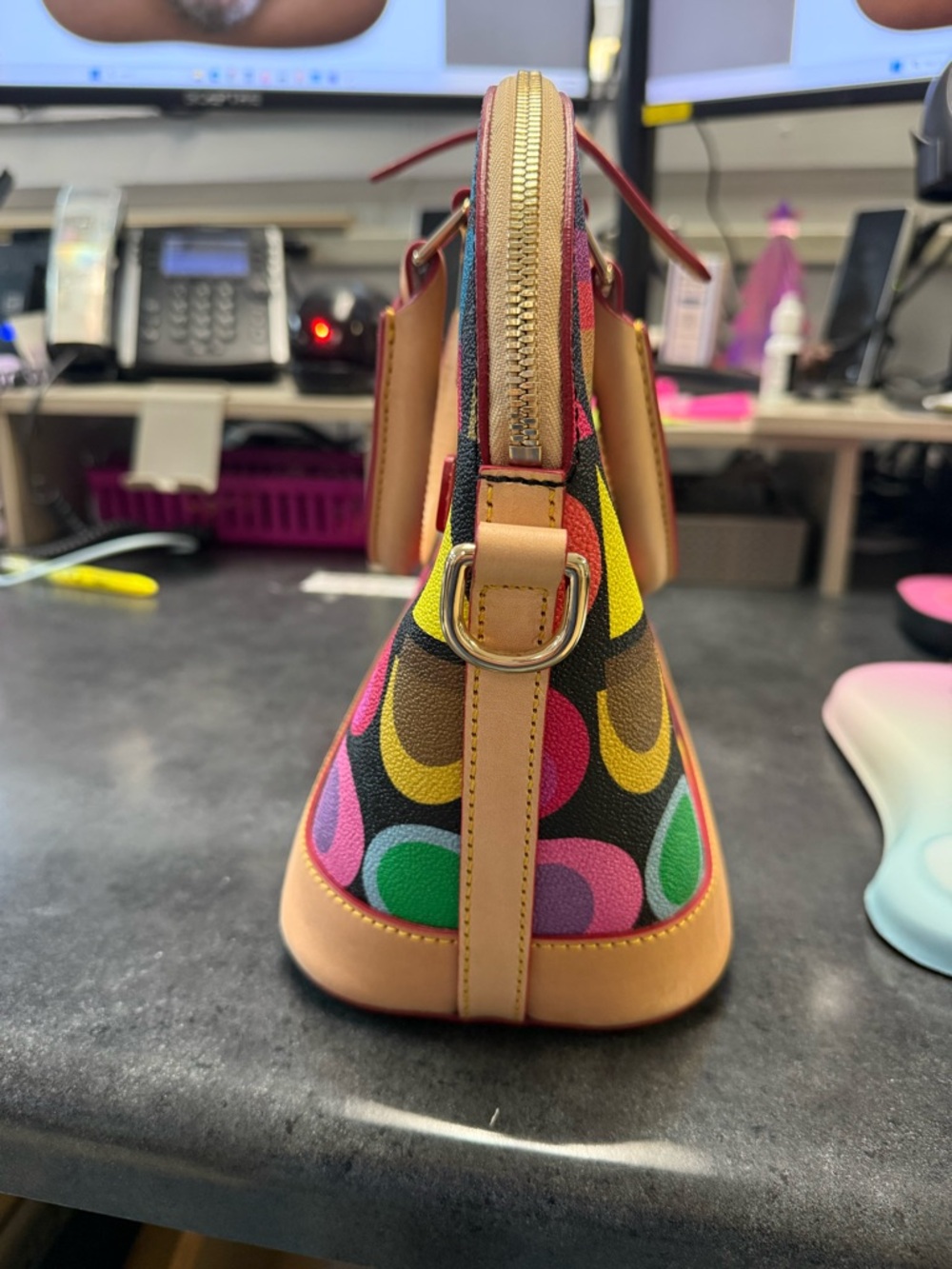 Dooney and Bourke Art Deco Zip Zip Satchel - Picture 7 of 14